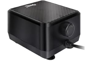 hygger Najcichsza pompa powietrza do akwarium, regulowana pompa tlenu, 2 wyloty powietrza 5 W/10 W, bardzo cicha i wydajna pompa napowietrzająca