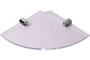 BSM Marketing Mensola angolare da 200 mm con tacca angolare: telefono, altoparlante, webcam, termostato, baby monitor (trasparente)