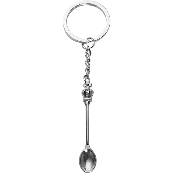 Black Metal Snuff Mini Crown Tea Spoon Festival Necklace - Bongz Australia