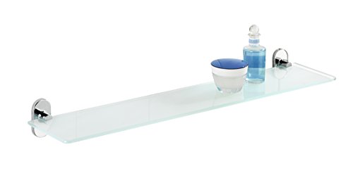 Wenko 22286100 Power-Loc Glas Wandablage Puerto Rico – Befestigen ohne bohren, Zinkdruckguss, 60 x 7 x 13 cm, Chrom - 4