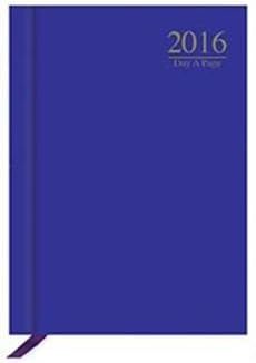 2024 A6 Page a Day Hardback Diary with Ribbon Marker Metal Corners Black