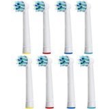 Preisvergleich Produktbild 8 Stück (2 x 4) Recovering Kit Hofoo® für Zahnbürste Oral CrossAction (eb-50 a). Komplett kompatibel mit den Modellen von Oral-B: Vitality Precision Clean, vitality Floss Action, Vitality Sensitive, Vitality Pro White, Vitality Dual Clean, Vitality White and Clean, Professional Care, Triumph, Advance Power, TriZone und Smart Series