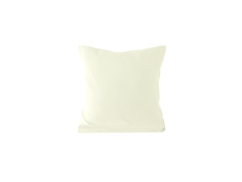 Doppelpack zum Sparpreis – Microfaser-Kissenhüllen – Wohndekoration in schlichtem Design – 8 modernen Uni-Farben und 3 Größen, 40 x 40 cm, creme - 7