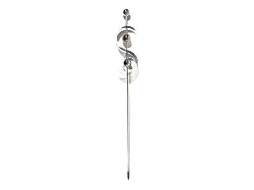 Dekorativer Edelstahl S Curve Gazing Ball Gartenstecker - 2