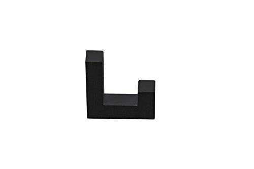 GedoTec® Garderobenhaken Huthaken schwarz beschichtet – Modell TETRIS | Kleiderhaken 40 x 52 mm | Wand-Haken unsichtbar verschraubt | Markenqualität für Ihren Wohnbereich - 2