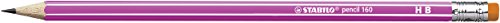 STABILO B-50743-10 160 Bleistift mit Radierer, Härtegrad HB, 12er Pack, petrol/gelb/orange/blau/rosa - 3