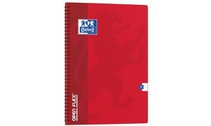 Oxford 35854 Cahier Open Flex Reliure Intégrale Couverture Polypropylène A4+, 24x32 cm, Papier - Coloris aléatoire