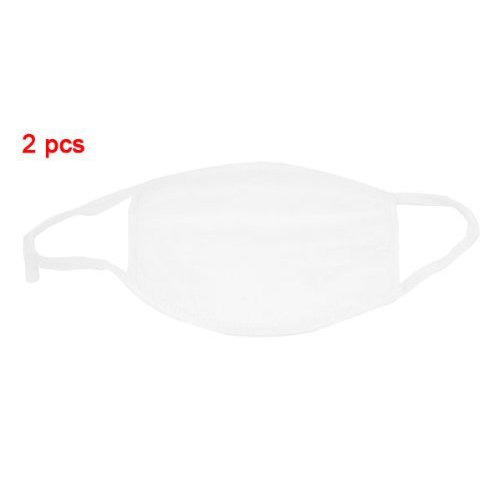 Sonline 2 Stueck Weiss Baumwollmischung Gesicht Mund-Maske - 2