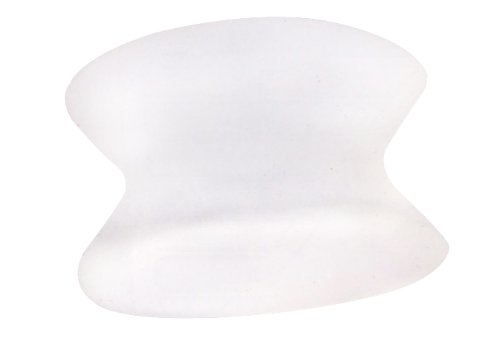 niceeshop(TM) Silica Gel Toe Spacer Toe Corrector for Bunions, Hammer Toes, Foot Pain (White,M,1 Pair)