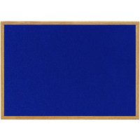 Bi-Office Notice Board Earth-It, Blue Felt, Oak Finish Frame, 180 x 120 cm