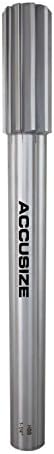 Accusize - 1-1/4" 10 Flute HSS Chucking Reamer Straight Shank Straight Flute, #5015-0320