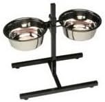 Adjustable Stainless Steel Double Diner Stand Bowls Food Feeding Pet Dog bowls New