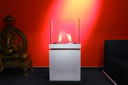 Semi Flame 3 L weiss gebürsteter Edelstahl Ethanolkamin von Radius Design – 553 f - 5