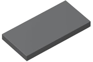 TTEHGB TOY Classic Building Bricks Tile 2x4 with Groove 100 Piece, Compatible with Lego Parts and Pieces 87079, Creative Play Set - 100% Compatible with All Major Brick Brands(Colour: Dark Grey)