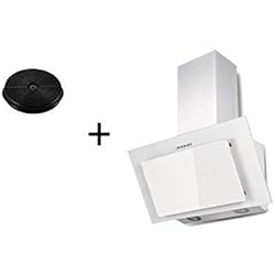 Respekta Umluftset_Ch33060wb + Miz0060 Hotte Aspirante Tête Gratuit Blanc 60 cm + Filtre au Carbone Actif