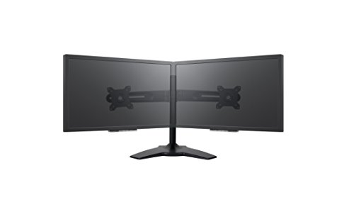 Tronje TS742 2-fach Mehrfach Monitorhalterung Tischhalterung für 15″-24″ TV Fernseher Monitore TFT LED mit Vesa 75 und 100 Standard bis 12 KG pro Halter Schwenkbar Drehbar Neigbar - 2