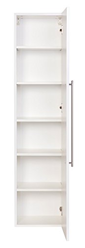 Hochschrank 150 cm weiss hochglanz - 4