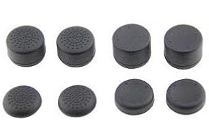 Guardz 8 x Black Performance Controller Joystick Analog Thumbstick Thumb Grip Cap Extender for Playstation 4 PS4 Playstation 5 PS5 Xbox