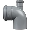 110 mm Soil Pipe Elbow Bend 90° with 50 mm Top Inlet, Sewer Waste Smart Spigot Fitting PVC