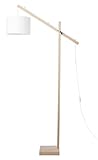 Tosel 95366 Lampadaire Liseuse 1 Lumière, Bois, E27, 40 W, Blanc, 80 x 180 cm