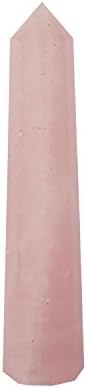 Aatm Rose Quartz Healing Wand Obelisk Tower to Attract Higher Spiritual Energy for Love Gift (3-5 Inch)