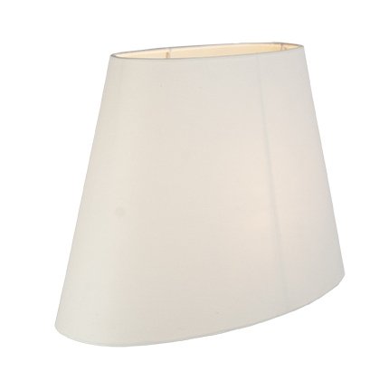 hochwertiger Stoff-Lampenschirm oval - offwihte- 28 cm