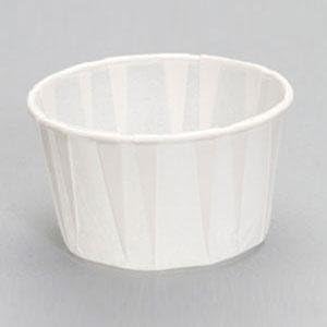3.25oz (100ml) Paper Pots/ Ramkin Soufflé Cup Dry Waxed *Cased 5000 Jenpak Bulk Pack*