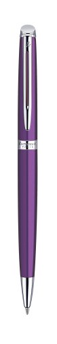 Waterman Hemisphere bolígrafo morado con adornos cromados, con estuche