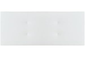 WIN REST Cabecero Venus Acolchado Comfort Camas de Gama Alta, Estructura de Madera, tapizado Polipiel, Piel sintética, Blanco, 170x60cm (Cama 150/160)