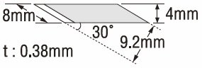GedoTec® Designer Cuttermesser Grafikermesser Multifunktions-Cutter KDS D-12 | gummigeriffelte Klingenführung | inkl. 16 Stk. Spezialklingen | Premium Skalpell mit JAPAN Klingen extra scharf | Sonderedition | geprüfte Markenqualität - 2