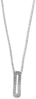 Enez Necklace 46 cm with 3.0 cm Pendant 925 Silver Plated R171