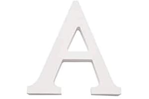 CABLEPELADO - Lettera A in legno, 11 cm, decorazione fai da te, personalizzabile, 3D, fondo bianco