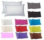 Pair of 180 TC Percale PLAIN Black Super King Size 3 Foot Pillowcases