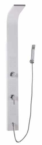 Preisvergleich Produktbild Duschpaneel A099, Regendusche Duschsäule Duscharmatur, Alu Massage, 165x15cm