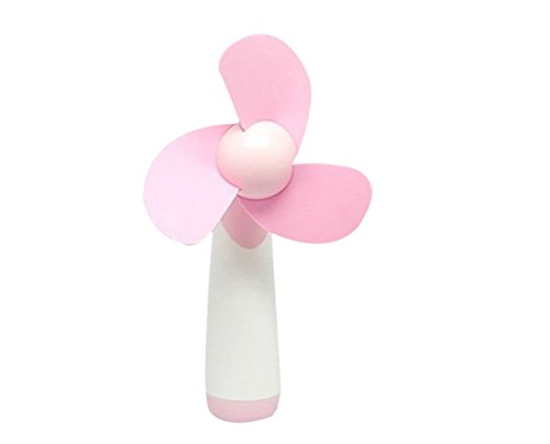 Leisial Handventilator, Miniventilator, Mini USB Fan, Lüfter ventilator für heiße Sommeraußen Reisen,Rosa - 8