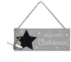 Christmas Countdown Plaque/Sign .... 'days until Christmas' chalkboard