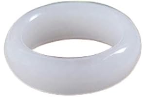 Yellcn Naturel Jade Blanc Anneaux Jade Véritable Pierre Jade Jade Jadee Jade for Hommes Anneaux for Femmes Nickles Femmes Jade Bijoux Ajouter Un Certificat (Ring Size : 7)