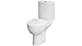 Produktbild Cornat Stand-WC Set MONTEGO spülrandlos/Toilette / Tiefspüler/Toilette mit WC-Sitz/Sanitärkeramik / WC Komplettanlage / SKTKMONBD00
