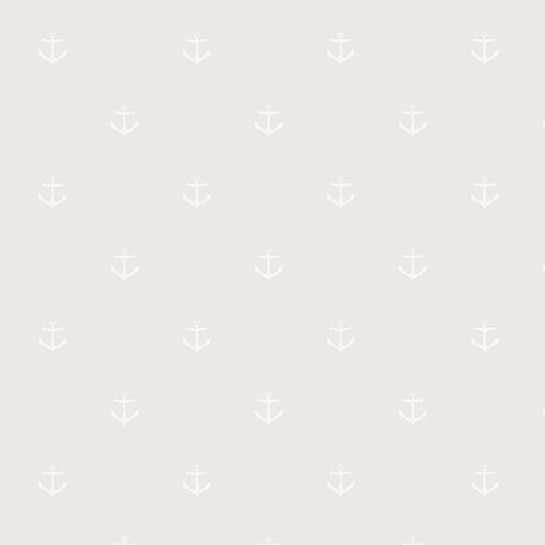 Marstrand 2972 Vlies-Tapete maritim kleine Anker 1,5cm weiß auf grau