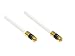 Produktbild Good Connections SAT TV Antennenkabel - F-Stecker an F-Stecker, vergoldet - 5-fach geschirmt, Schirmmaß > 100dB - weiß, 2,5 m