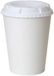 Packpack.co.uk 100 x 12oz White Single Wall Paper Cup with White Sipper lids