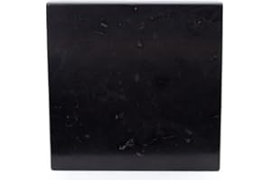 Igox Placa de piedra de shungita, sin pulir, 100 x 100 mm, piedras shungite curativas, Rusia