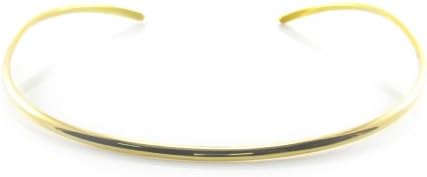 MGD, 3 MM Width Polished Neckwire, Gold Tone Brass, Adjustable Collar Choker One Size Fit All, Fashion Jewelry for Women, JE-0071N