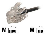 Dexlan Cordon téléphonique RJ11 noir 10m