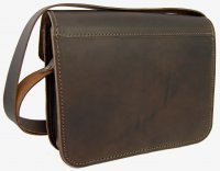 FREIHERR VON MALTZAHN Schultertasche, Netbooktasche ZUSE 1 für I-Pad, braunes BIO Leder, Made in Germany - 6