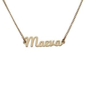 Collier prénom Maeva"Collection or" 40 cm env. réglable