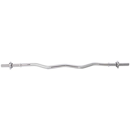 ScSPORTS SZ-Stange Curlstange 120 cm, massiver verchromter Stahl 7 kg, Durchmesser 30 mm, inklusive 2x Schraubverschluss - 3
