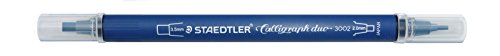 Staedtler 3002 C5 Kalligraphie Doppelmarker mit Keilspitze 2 Spitzen 3.5 mm und 2 mm, 5 Stück in verschiedenen farben - 2