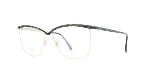 Preisvergleich Produktbild Laura Biagiotti Damen Brillengestell Schwarz Schwarz / goldfarben