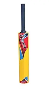 SanR Flash Strong Hard Plastic Yellow Cricket Bat for Boys -Size 6